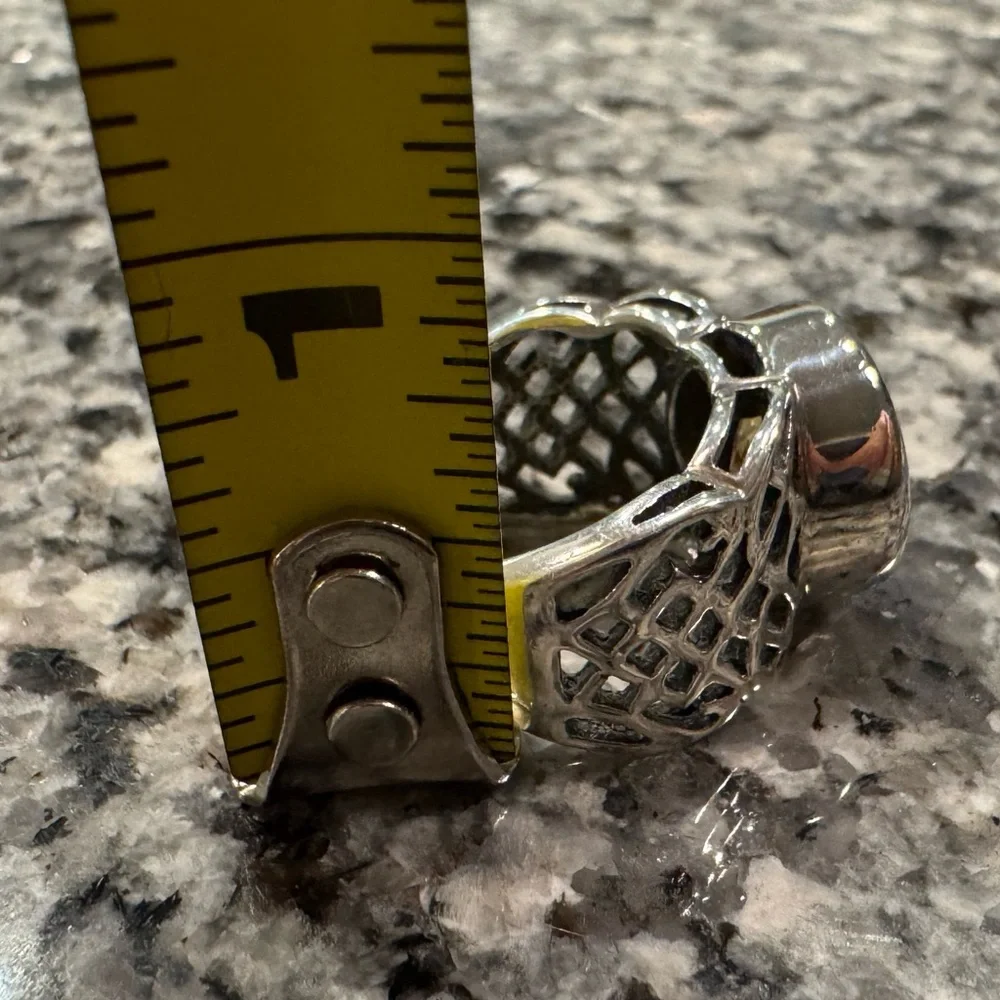 Retired Silpada Celtic Open Weave Citrine Ring R1425 - Sz 5 - Picture 10 of 10